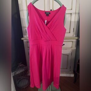 Lands' End Vibrant Pink Midi Dress